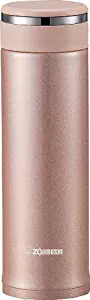 Zojirushix6682;x65E0; Sm-Jte46Px Stainless Steel Travel Mug With Tea Leaf Filter, 0.46-Liter, 16 oz, Pink Champagne