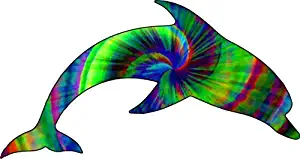 Tie Dye Dolphin Refrigerator Bumper Magnet - Perfect Beach and Ocean Lover Gift