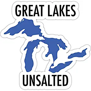 R and R Imports Great Lakes Unsalted Michigan Souvenir Decal Sticker 4 Inch