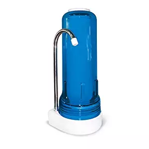 Ecosoft Countertop Drinking Water Filter System for Faucet Mount w/Extra Free Filtration Cartridge, Blue