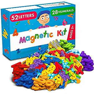 X-bet MAGNET Magnetic Letters and Numbers for Toddlers and Kids - Premium Alphabet Magnets for Refrigerator and Dry Erase Board - Foam 123 ABC Magnets - Ideal for Kids