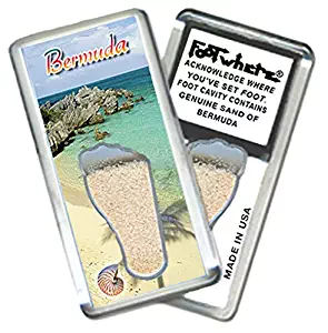 Bermuda FootWhere Souvenir Fridge Magnet. Made in USA (BRM201 - Oceanview)