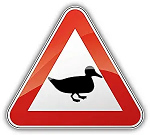 MAGNET Ducks Warning Sign Vinyl Magnet Bumper Refrigerator Sticker Magnet Flexible Reuseable Magnetic Vinyl 5"