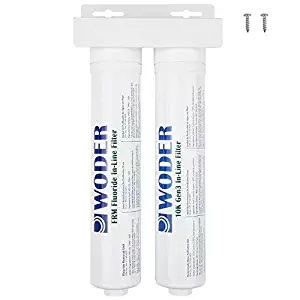 Woder-10K-FRM-JG-1/4 Fluoride Removal Inline Water Filter 10,000gal with 1/4" JG Quick Connect