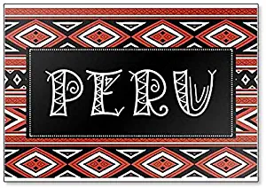 Peru Travel Traditional Peruvian Fabric Illustration Fridge Magnet