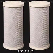 2-Pack of 5 Micron Big Blue Coconut Shell Carbon Block Water Filter Cartridge 10" x 4.5" by CFS