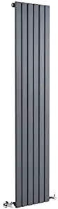 Hudson Reed - Sloane Modern Vertical Radiator With Free Valves And Brackets In Anthracite - 63" x 14"