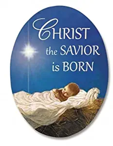 Christ the Savior is Born Nativity Scene Flexible Refrigerator Magnet, 3 Inches