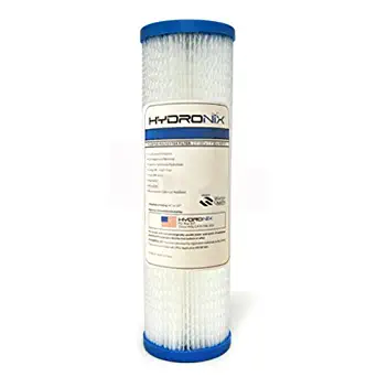 Hydronix SPC-25-1010 Polyester Pleated Filter 2.5" OD X 9 3/4" Length, 10 Micron