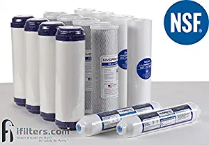 Hydronix 5 Stage RO Reverse Osmosis Water Filter Replacement NSF 14 Filters 1-2 yr Supply