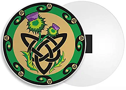 DestinationVinyl Celtic Thistle Fridge Magnet - Symbol Scotland Scottish Edinburgh Fun Gift #4072