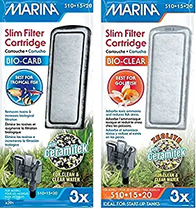 Marina (3 of Each) Slim Filter Carbon Plus Ceramic Cartridges and Zeolite Plus Ceramic Cartridges