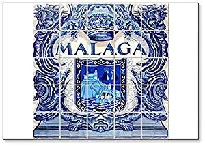 Malaga Azulejo Ceramic Tiles Andalucia Spain Spanish Fridge Magnet