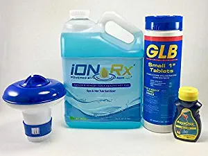 iONRx Hot Tub Sanitizer Chlorine Tablet Kit - Enjoy Tap Water Levels of Chlorine Crystal Clear Water - All Natural Hot Tub Treatment - No More Sneezing, Rashes Or Chemical Smell -Bromine Alternative