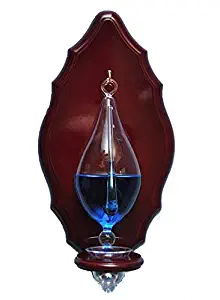 Stanley London Hand Blown Weather Glass Barometer with Wooden Plaque and Drip Cup