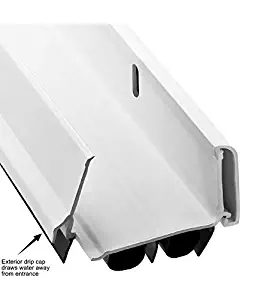 New: KS Hardware,Patent Pending, Adjustable Double Bubble Door Sweep, Draft Stopper, Under Door Seal for Exterior Doors, 1 3/4" x 36", White (36 inch)