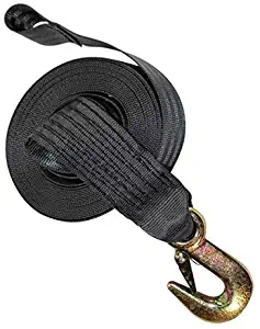 Boat Winch Strap with Hook - SGT KNOTS - Heavy Duty Marine Trailer Straps - Boat Towing Equipment & Tie Downs - Heavy Load 3,000 lbs Break Strength - Replacement Boat Winch Strap