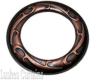 Large Copper Oxide Design #18 Metal Curtain Drapery Hardware Supplies #12-1 9/16 inch Inner Diameter Decorative Grommet/Rings w/Washer Eyelet Lot of 10/25 / 50/100 pcs (Pack of 50)