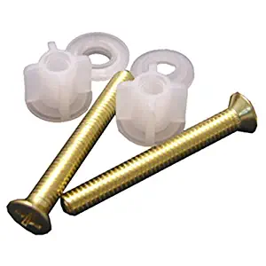 LASCO 14-1069 Replacement Hinge Brass Bolts, Washers and Nuts for Wooden Toilet Seats, 2-Pack