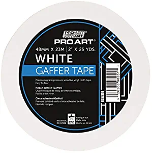 PRO ART 2-Inch by 30-Yards Gaffers Tape, White