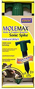 Bonide (BND61120) - Molemax Sonic Spike Repeller, Battery Operated Mole and Gopher Repellent