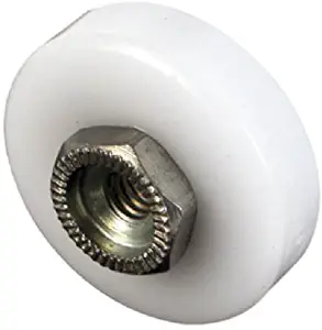 Prime-Line Products 1901-B Flat Tub Enclosure Roller, 3/4-Inch, 2-Pack, 3/4" D X 3/8" W, White