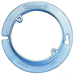 Carlon A471 Outlet Box Plaster Ring, Round, Raised, 4-Inch Diameter, Blue