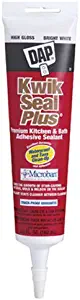 Dap 18526 Kwik Seal Plus Kitchen and Bath All-Purpose Adhesive Caulk, 5.5-Ounce, White