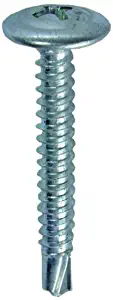 L.H. Dottie TEKW834 Self Drilling Screw Wafer Head, Phillips, No.8 by 3/4-Inch Length, 1/4-Inch Hex, Zinc Plated, 100-Pack
