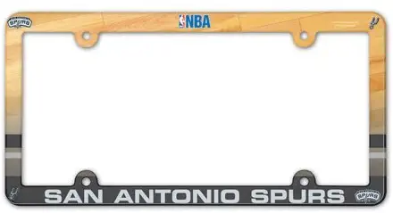 NBA San Antonio Spurs Full Color License Plate Frame, Team Color, One Size