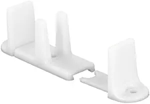 Prime-Line 163236 Plastic Sliding Closet Door Bottom Guide, 2-1/8", White, 2-Pack