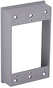 Hubbell-Raco 5406-0 Weatherproof Extension Box, 1 Gang, 18.3 Cu-in X 4-1/2 in L X 2-3/4 in W X 1 in D