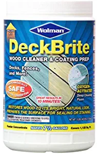 Rust-Oleum 16003 3-Pound Jar Wolman Deckbrite Wood Cleaner and Coating Prep, 3 lb, Original, 48 Ounce