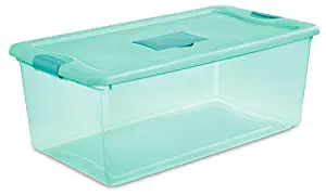 STERILITE 15097Y04 106QT Aqua Fresh Storage Box, Plain