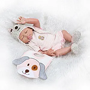 Funny House Lovely New 20 Inch 50cm Full Body Soft Vinyl Silicone Realistic Lifelike Reborn Baby Doll Newborn Girl Dolls Fake Babies Mouth with Dummy Xmas Gift