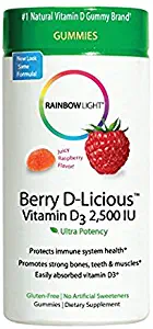 Rainbow Light Vitamins & Minerals Berry D-Licious Vitamin D3 2,500 I.U. 50 count (a)