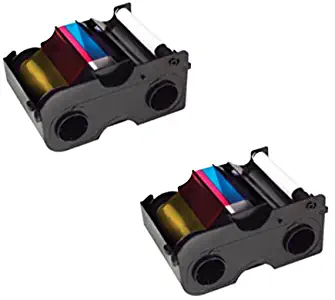 Fargo Printer YMCKO Color Ribbons for DTC1000 and DTC1250e - 2 Pack Bundle