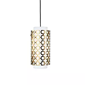 Robert Abbey 663 Mini Pendants with Frosted White Cased Glass Shades, Antique Natural Brass Finish