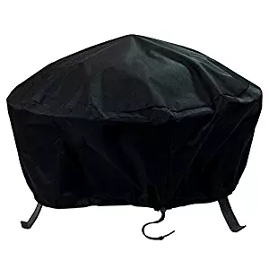 Sunnydaze Round Fire Pit Cover, Outdoor Heavy Duty, Waterproof and Weather Resistant, 36 Inch, Black