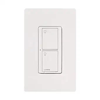 Lutron Caseta Wireless Smart Lighting Switch for All Bulb Types and Fans PD-5ANS-WH-R, White