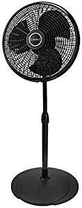 Lasko Adjustable Performance Pedestal Fan, 16", 16 Inch, Black 2527