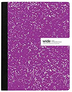 Office Depot Brand Composition Notebook, 9-3/4" x 7-1/2", Wide Ruled, 200 Pages (100 Sheets), Purple