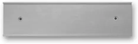 10 x 2 Wall or Door Nameplate Holder with Clear Plastic Insert - Pack of 10 - Made in USA (Silver)