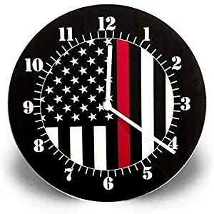 Clock - Thin Red Line American Flag