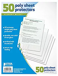 Better Office Sheet Protectors, 50 Pack