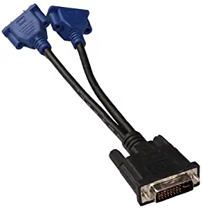 BQLZR DVI-Male DVI-I to Dual VGA Female Monitor Video Splitter Adapter Cable