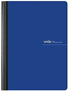 Office Depot Brand Poly Composition Book, 7 1/2" x 9 3/4", Wide Ruled, 160 Pages (80 Sheets), Blue