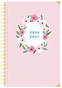 Office Depot Weekly/Monthly Academic Planner, 5" x 8", Pink Floral, July 2020 to June 2021, ODUS1933-029